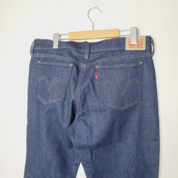 LEVI'S Dark Rinse 414 Relaxed Fitted Straight Leg Jeans - Picture 8 of 15